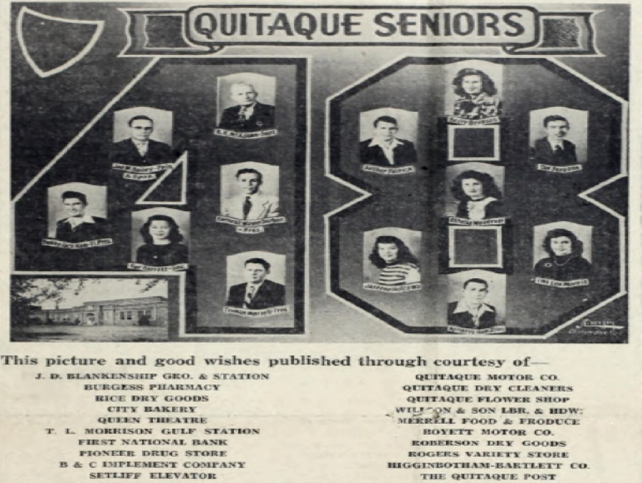 1948 Quitaque Texas High School Seniors