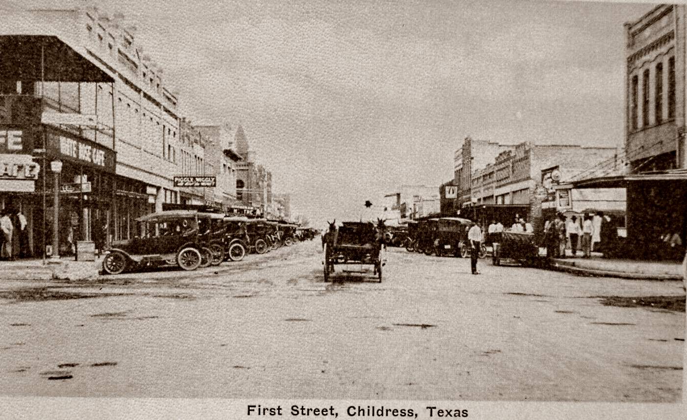 1st Street in Childress Texas in 1926