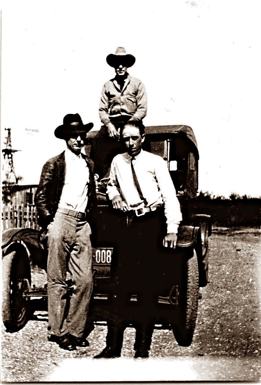 Three Men in Spur Texas in 1920s
