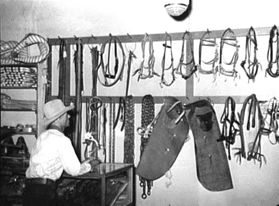 Saddle Shop in 1939 Alpine Texas