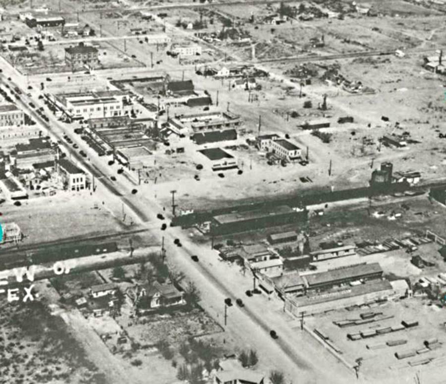 Arial View of Odessa Texas in 1930s