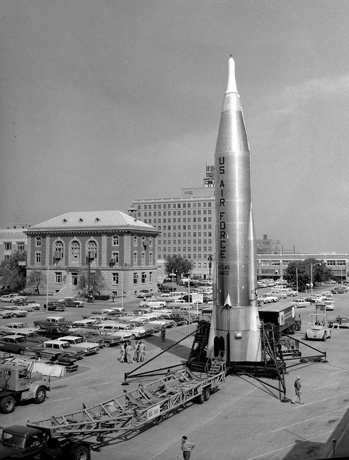 Atlas ICBM Missile in Downtown Abilene in 1950s