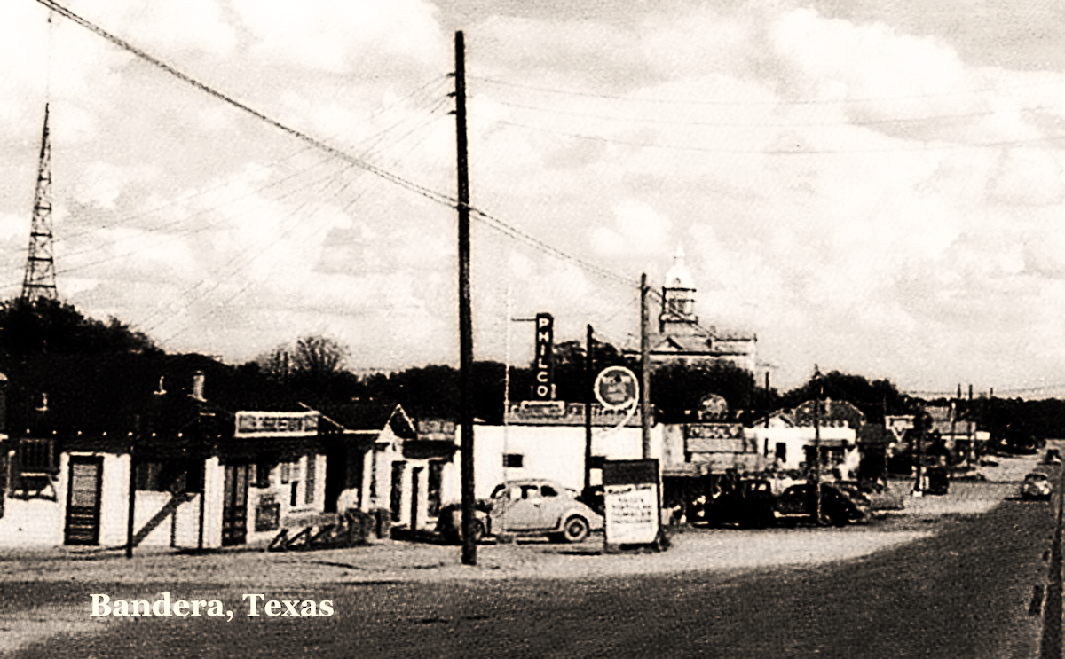 Bandera Texas Street Scene in 1940s