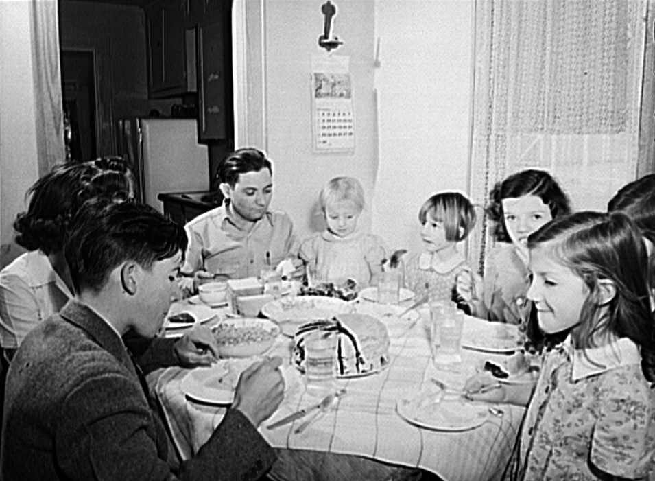 Borger Family Meal in 1942