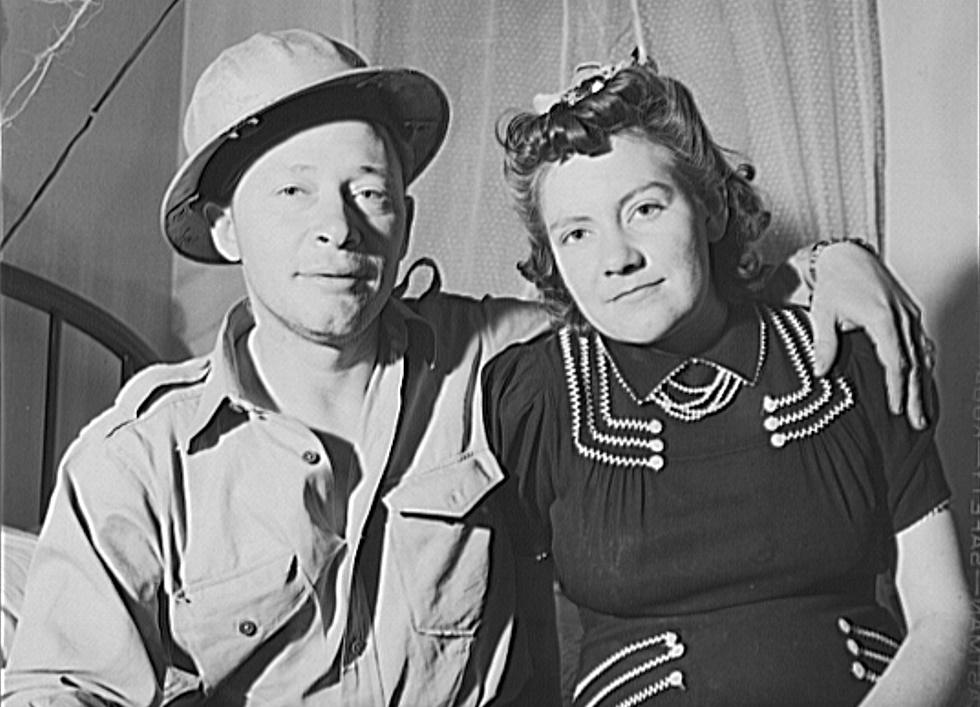 Borger Oil Field Roughneck and Wife 1942