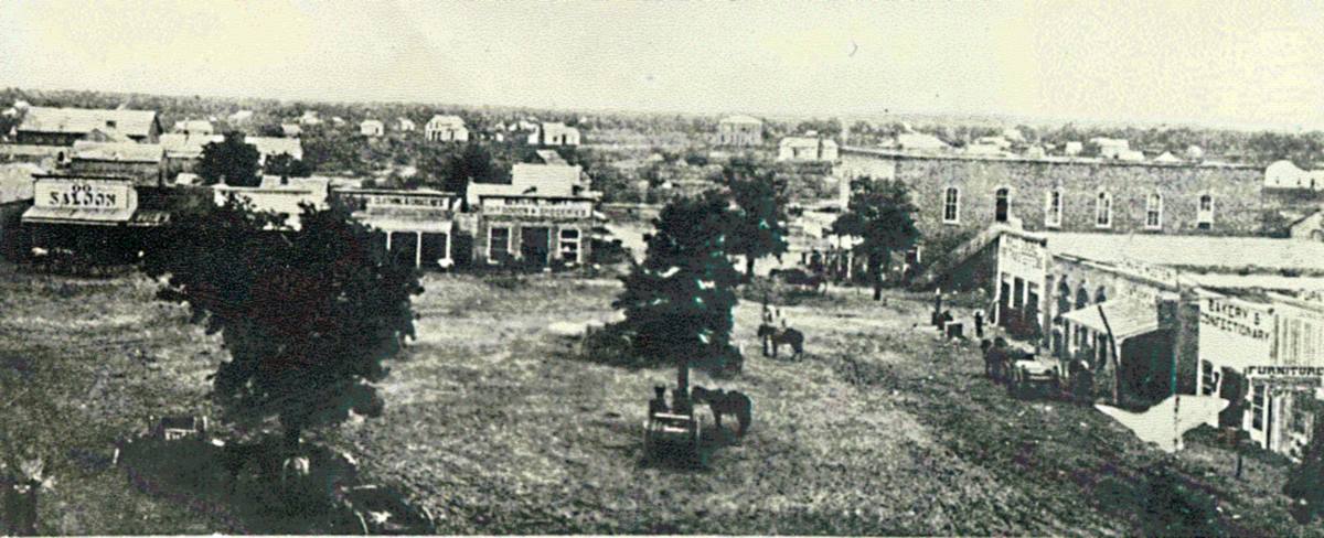 Brownwood Courthouse Square in 1880s