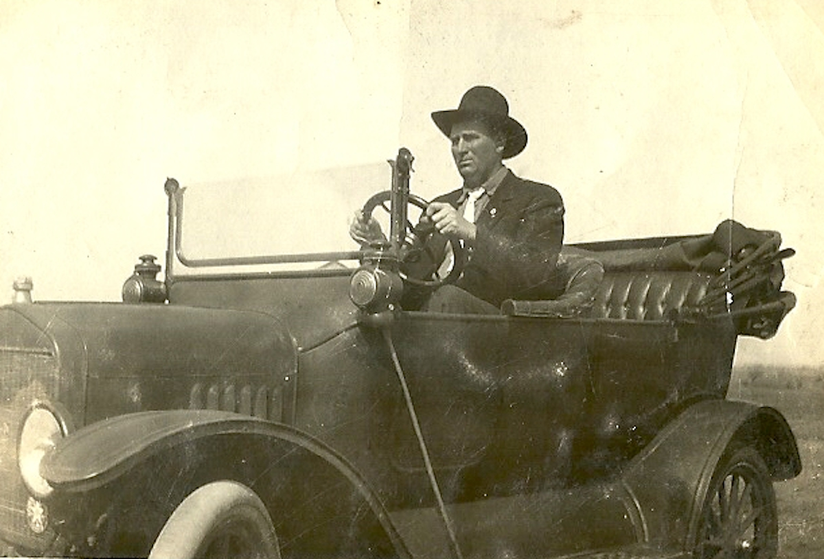 C.M. Doyle in His Car in Shallowater 1926
