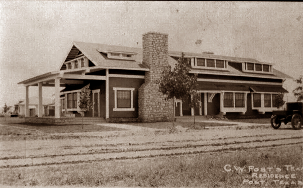 C.W. Post's Home in Post Texas