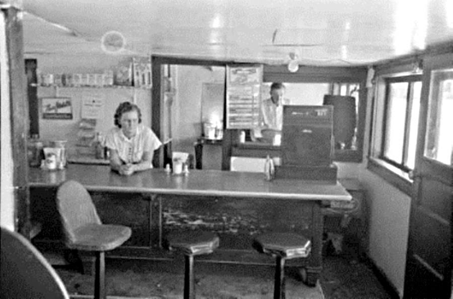 Cafe in Alpine, Texas in 1939