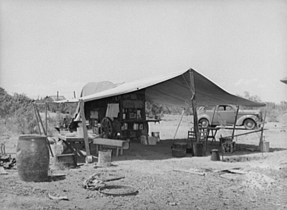 Chuck Wagon on ranch near Spur, Texas in 1939