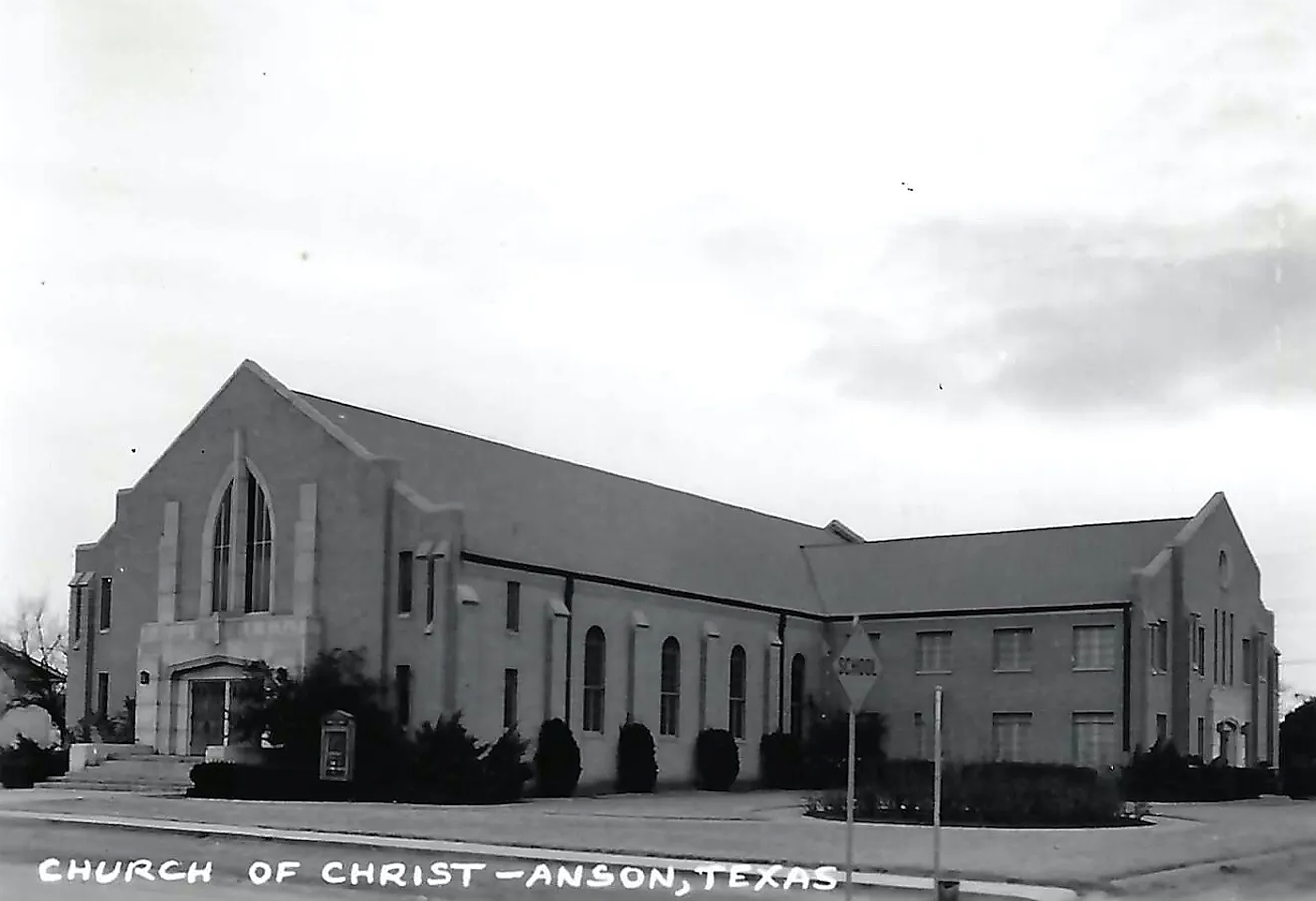 Church of Christ in Anson Texas in 1950s