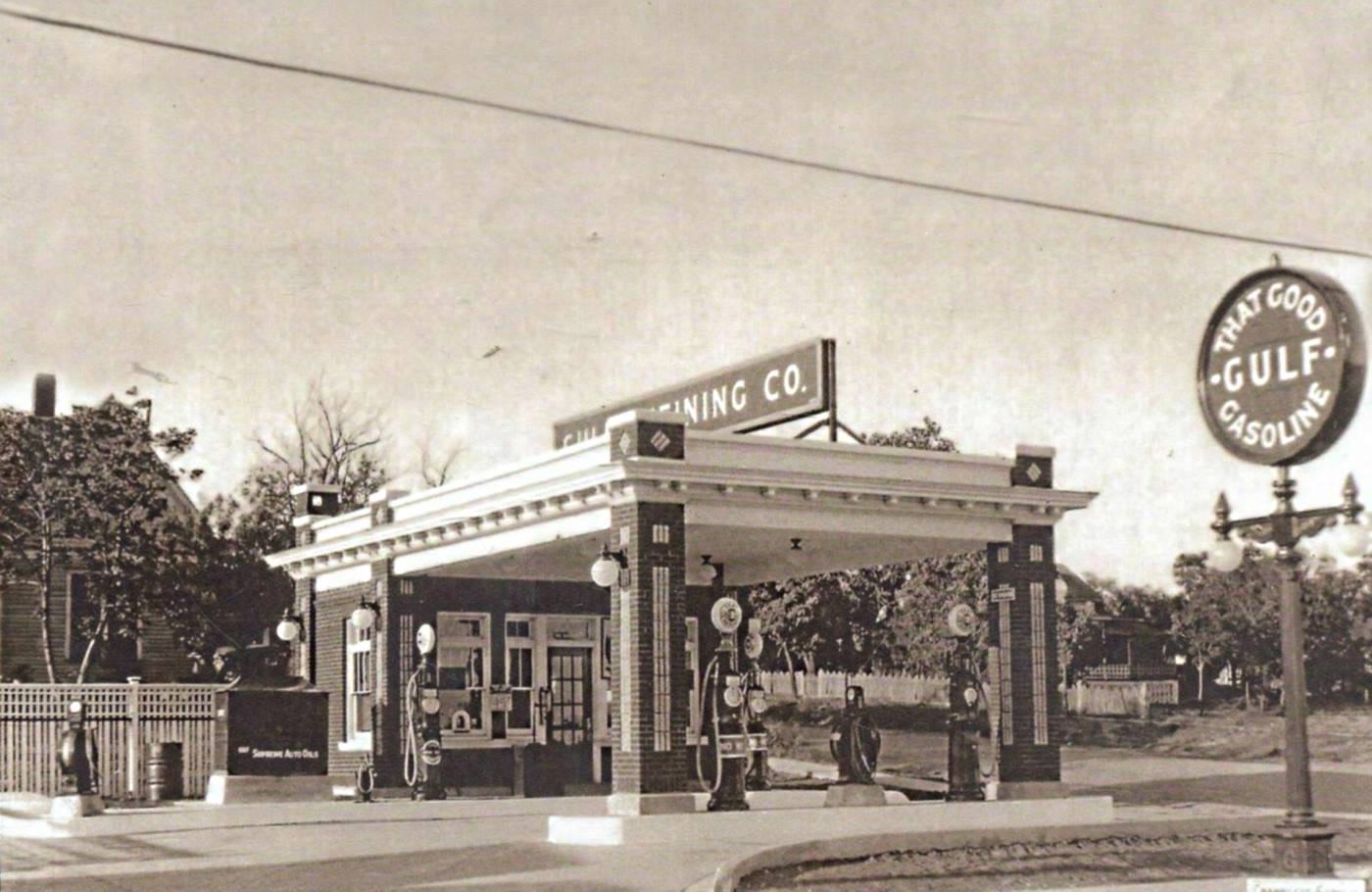Colorado City Gulf Gas Station 1930s