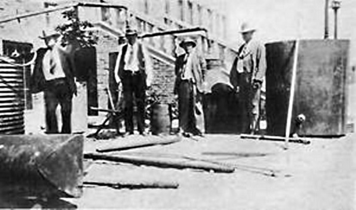 Confiscated Moonshine Still in Stinett Texas  in 1919