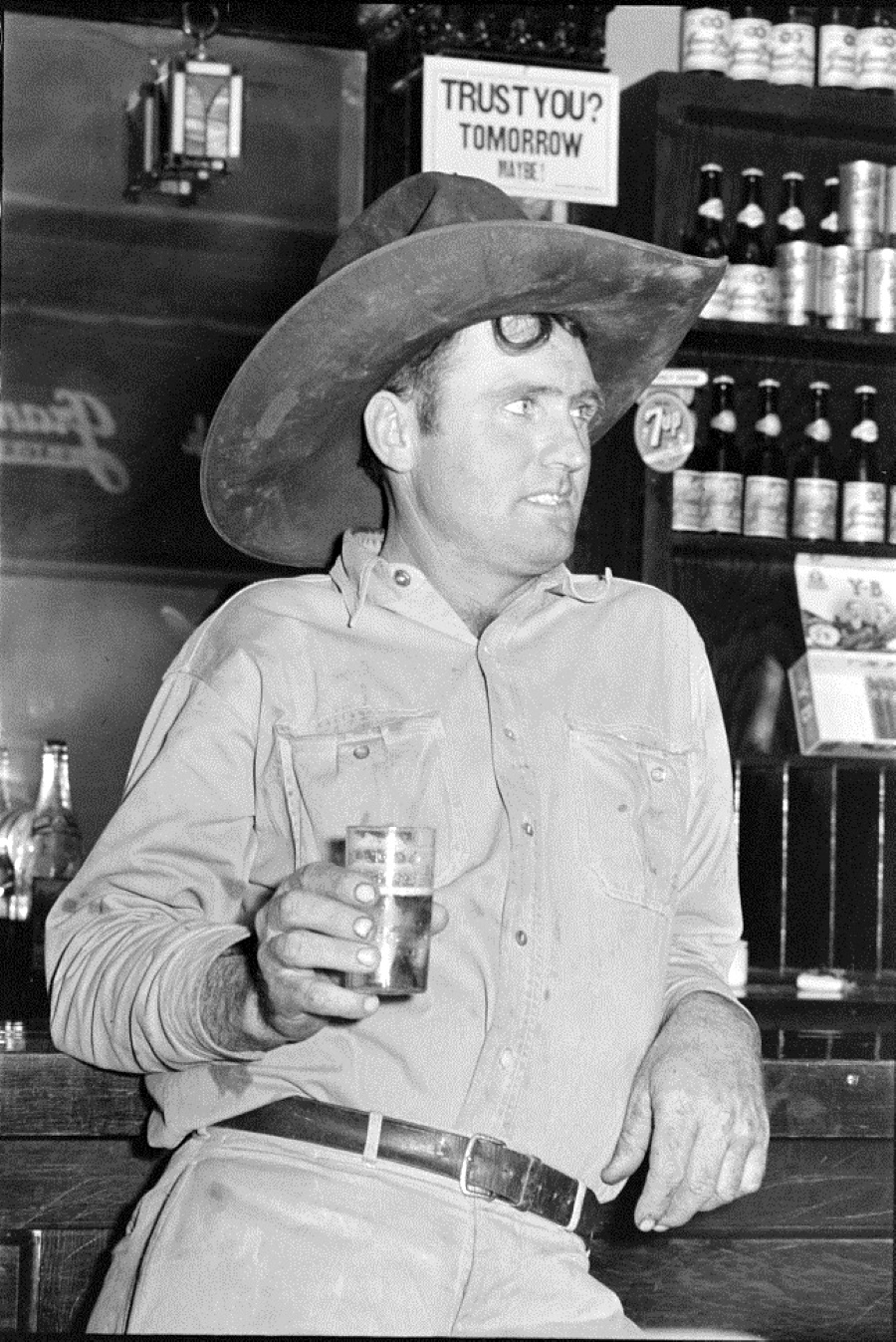 Brewster County Cowboy at Beer Hall 1939