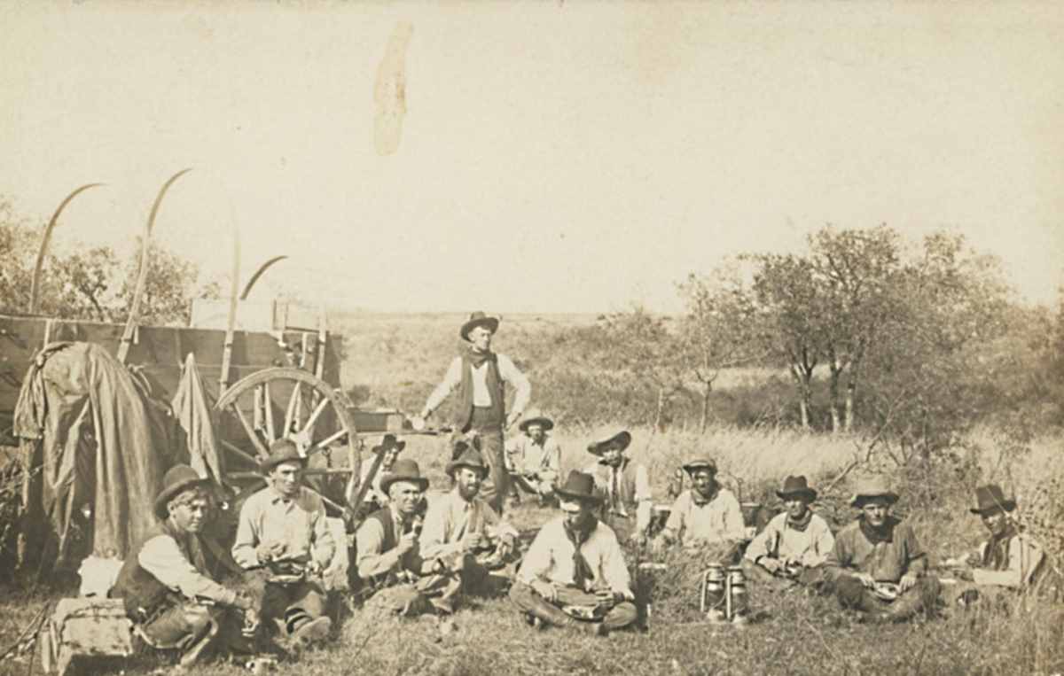 Cowboys Eating Dinner in the 1910s