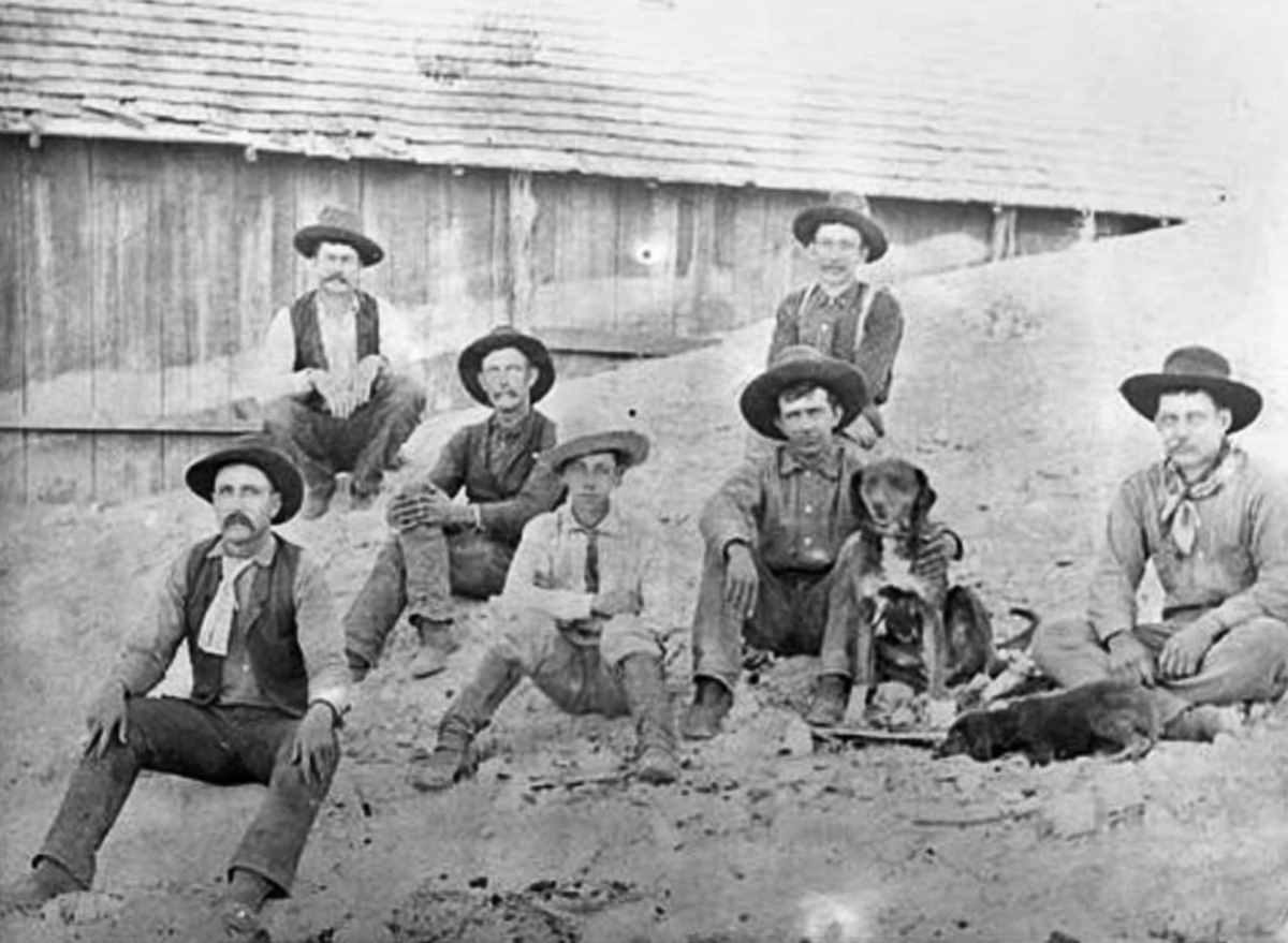Cowboys at Escarbada Bunk House 1891