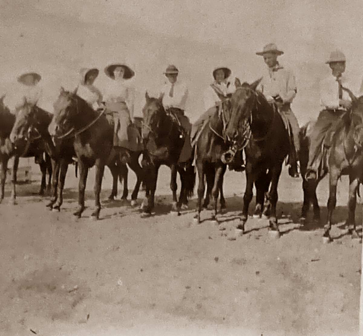 Cowgirls and Cowboys in Andrews Texas in Early 1900s