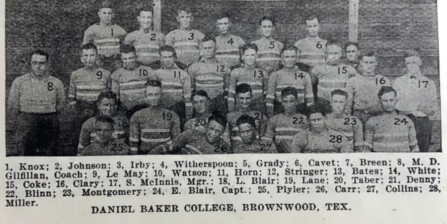 Daniel Baker College 1921 Football Team