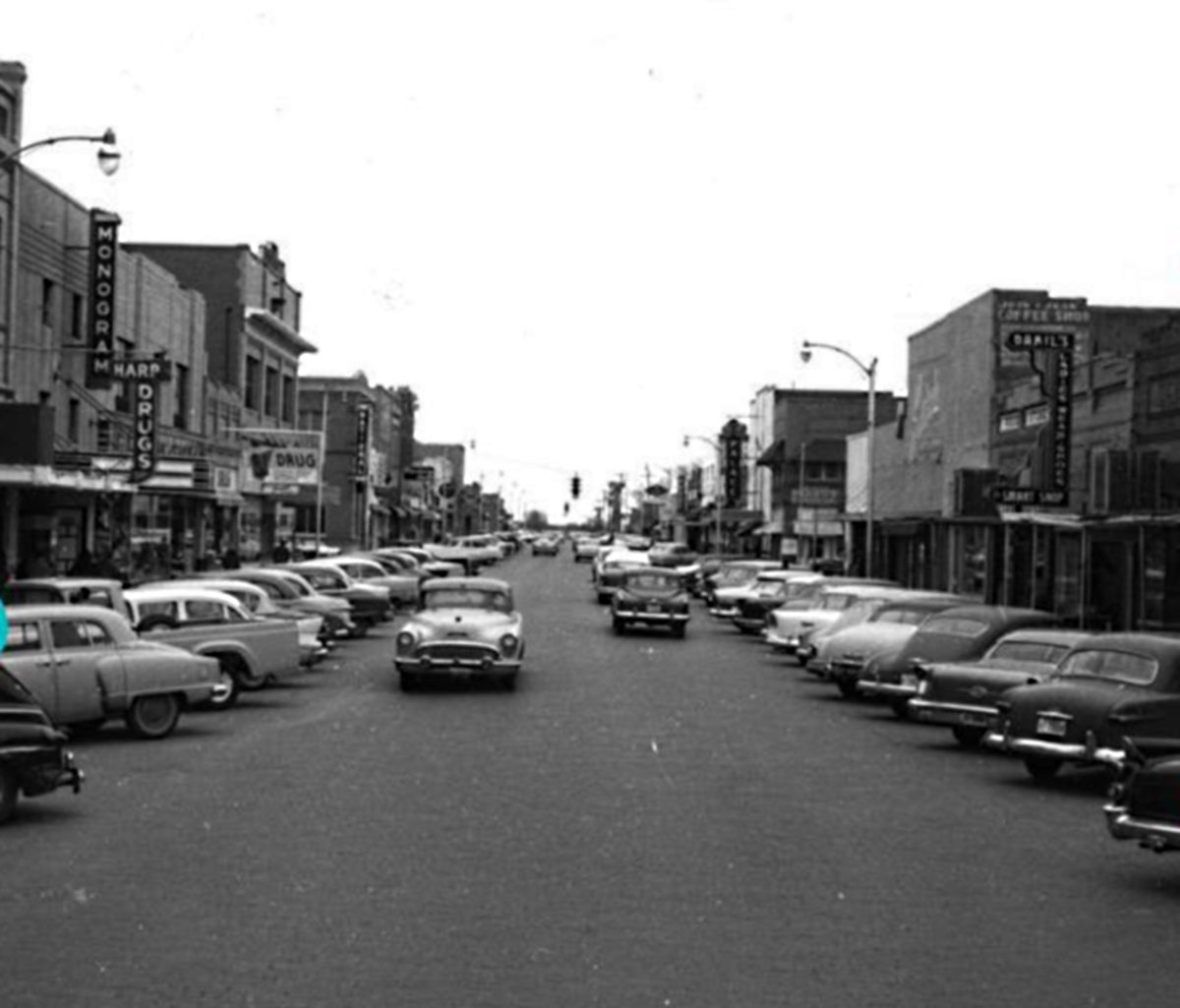 Downtown Childress in 1950s