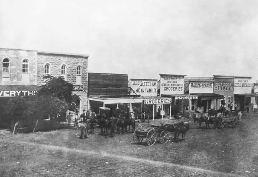 Downtown Coleman Texas in 1882