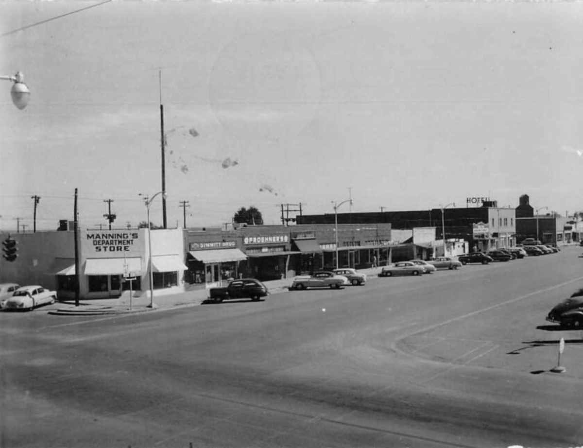 Downtown Dimmitt in 1954