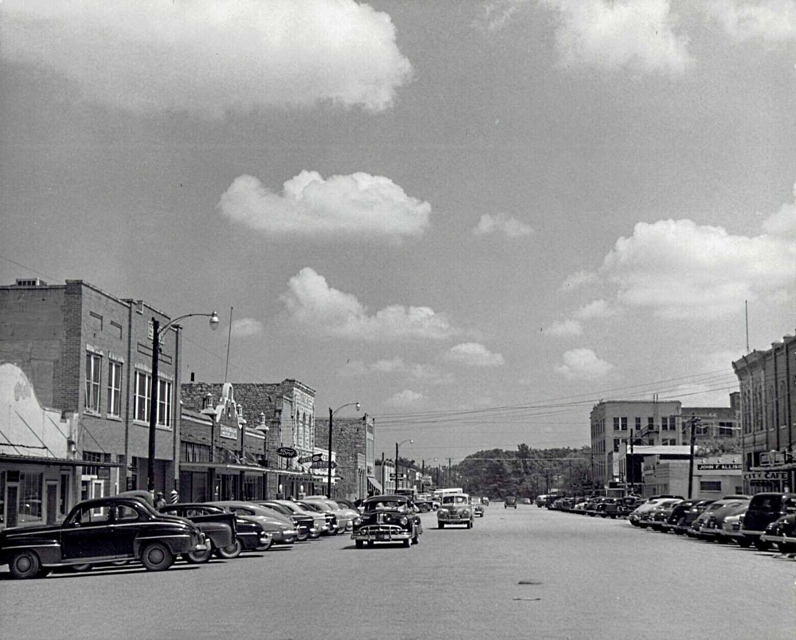 Downtown Menard in 1950