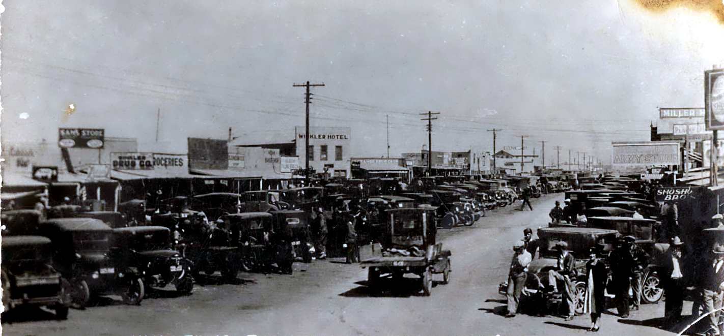Downtown Wink Texas in 1926