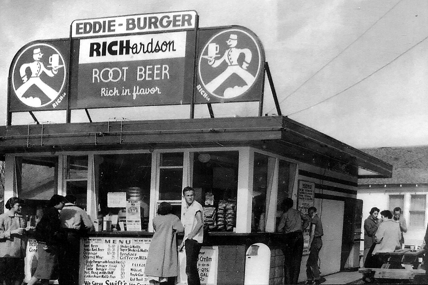 Eddie-Burger in Midland in 1950s