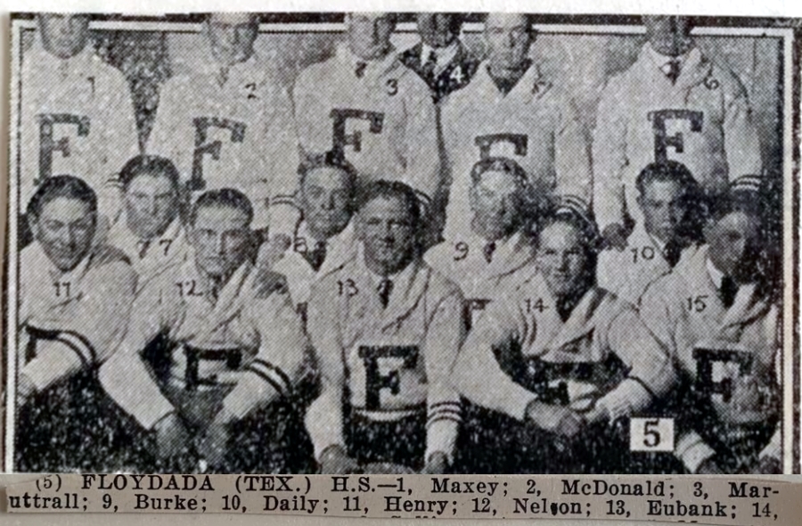 Floydada High School 1922 Football Team