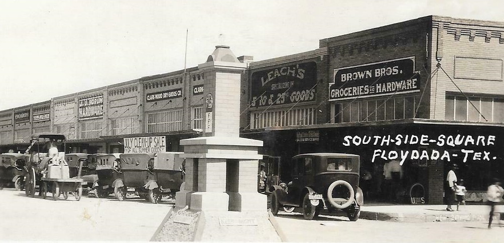 South Side of Square in Floydada in 1920s