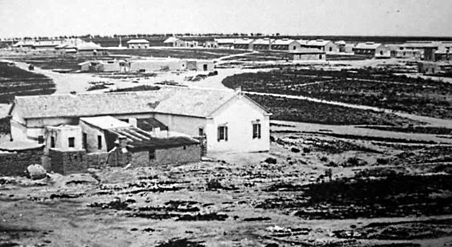 Birds-Eye View of Fort Stockton in 1800s