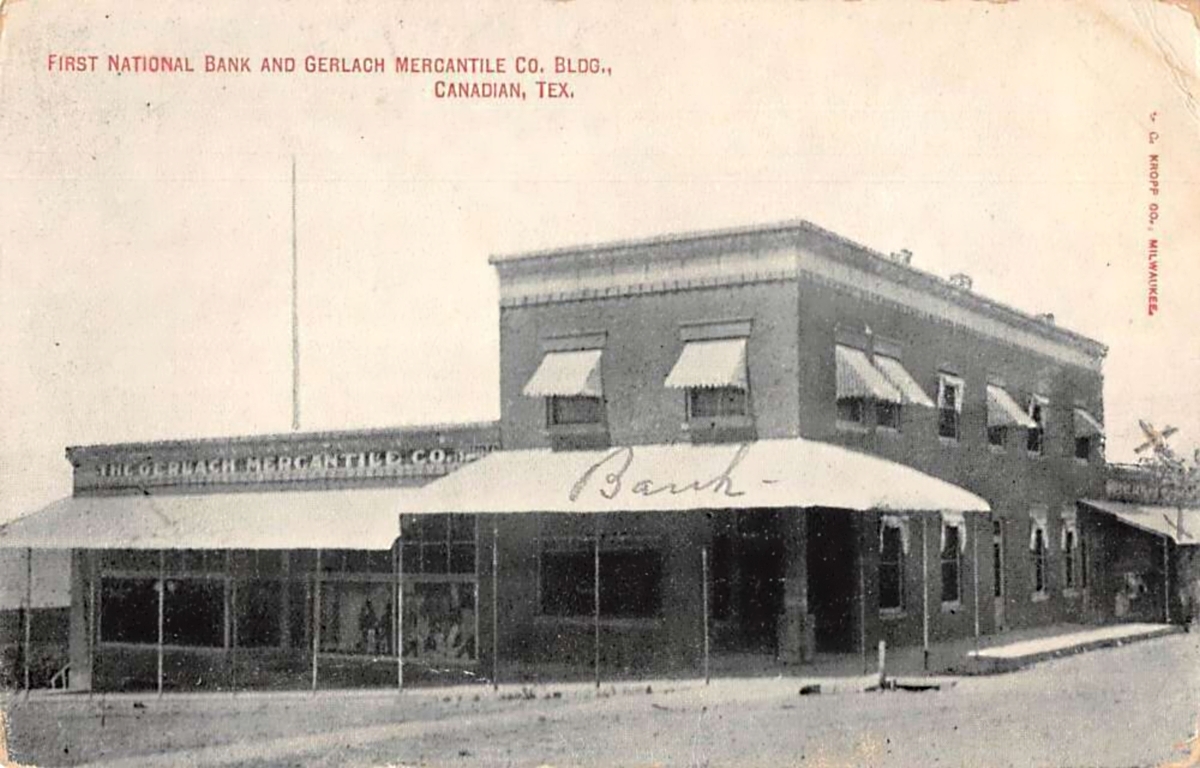 Gerlach Mercantile Co in Canadian in 1920