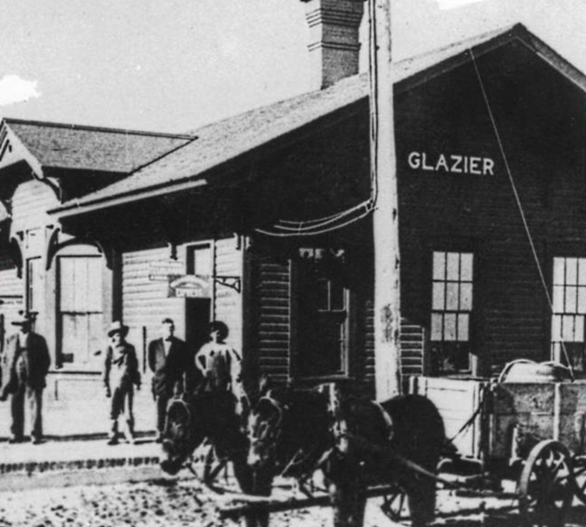 Glazier Texas Railroad Depot in 1900
