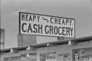 Heapy Cheapy Cash Grocery Quemado,Texas in 1939