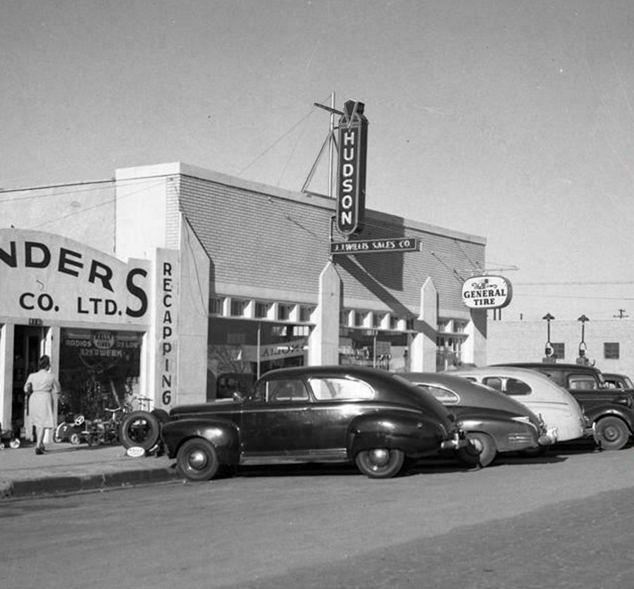 Hudson Car Dealership Odessa Texas 1950's