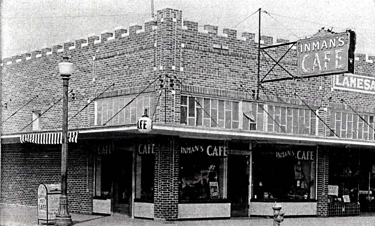 Inman's Cafe in 1930s Lamesa Texas