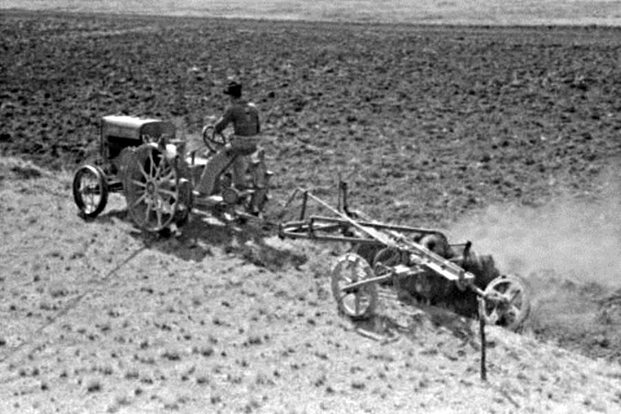 John Deere Tractor Breaking Ground in 1939