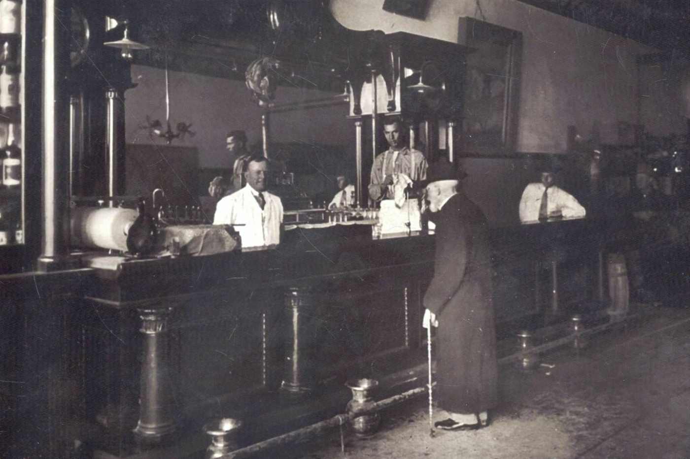 Inside the Legal Tender Saloon in Menard in the 1920s
