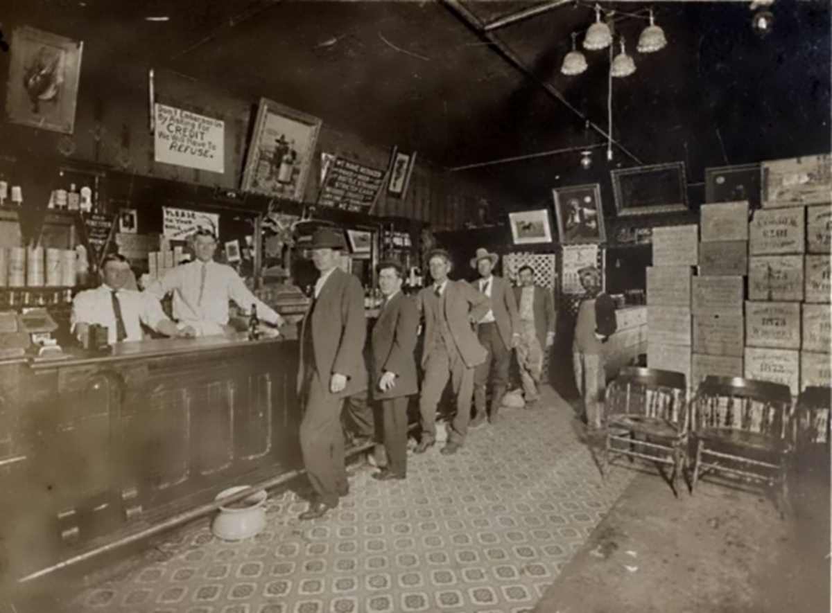 Legal Tender Saloon in Menardville Texas in 1900