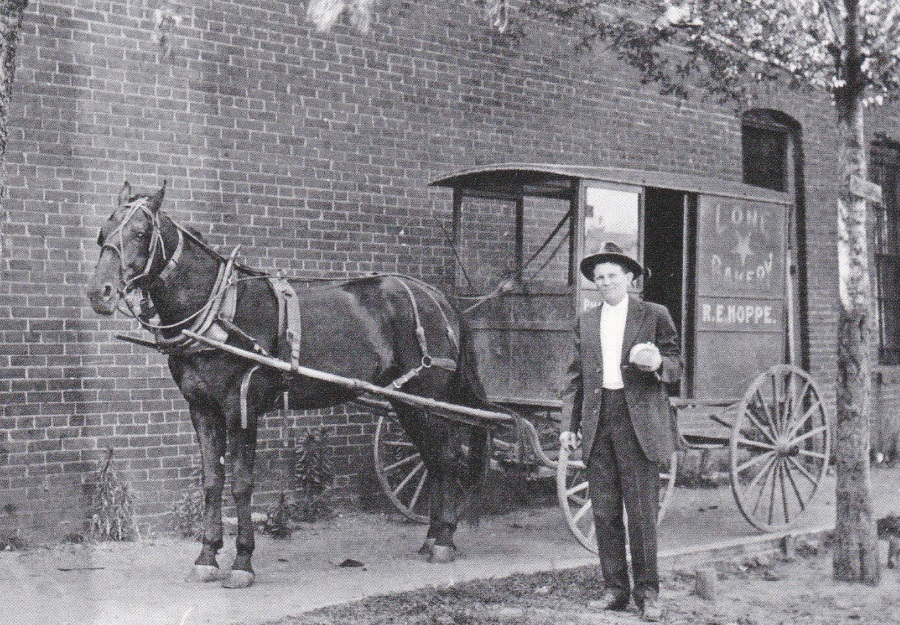 Horse-Drawn Bakery Delivery Wagon in Smithville Texas