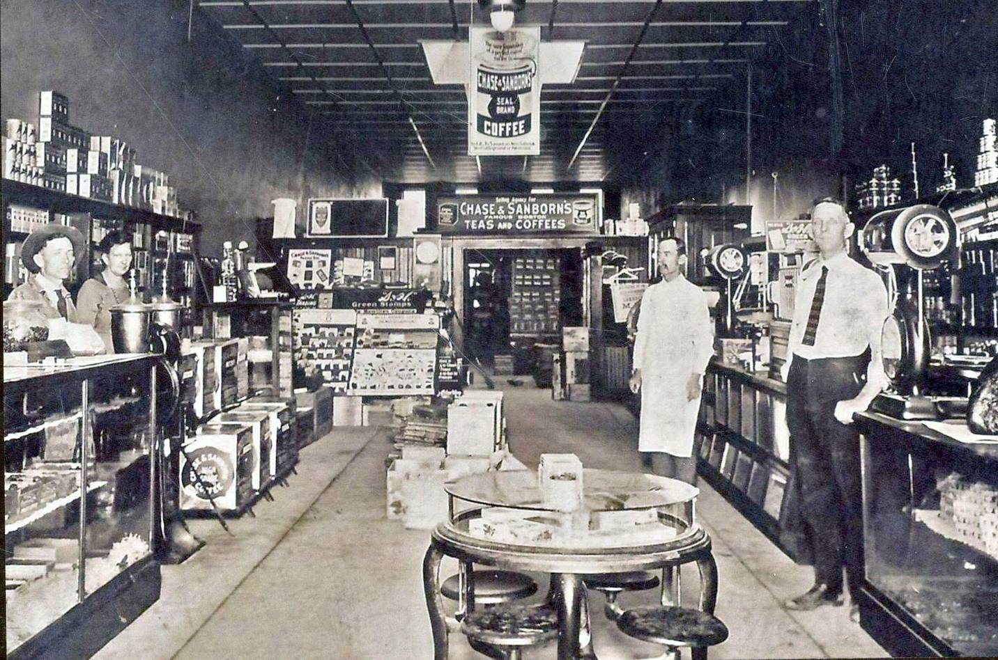 Lubbock Coffee Shop Interior in 1900s