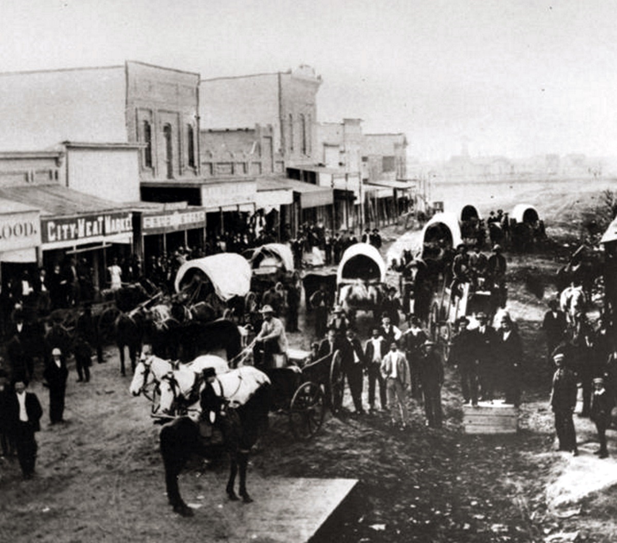 Downtown Midland Texas in 1890