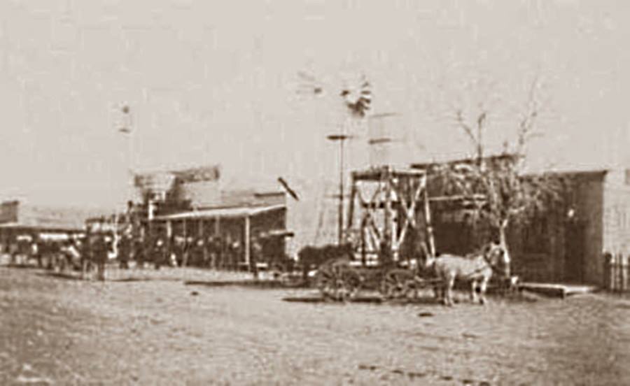 Main Street in Mobeetie in 1905