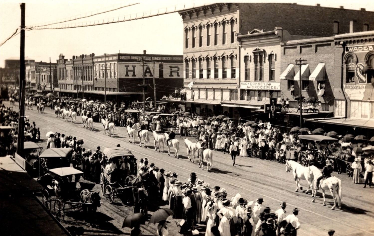 Main Street Parade in Abilene in 1920