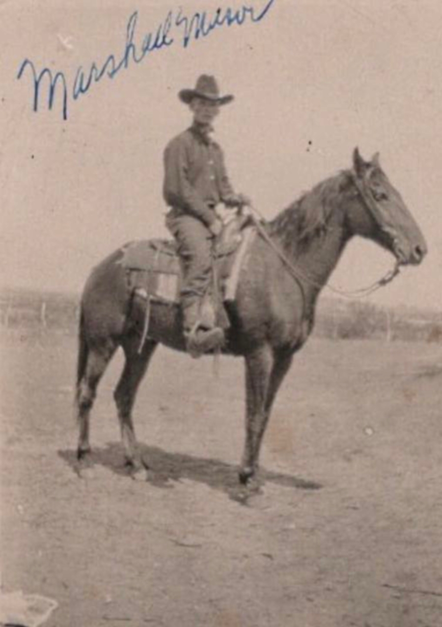 Marshall Mason on his horse 1916