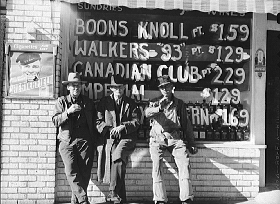 Men at a Liquor Store in 1942
