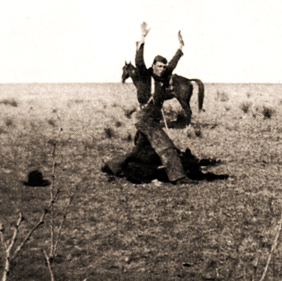 Cowboy at Midland County Ranch Rodeo in 1939