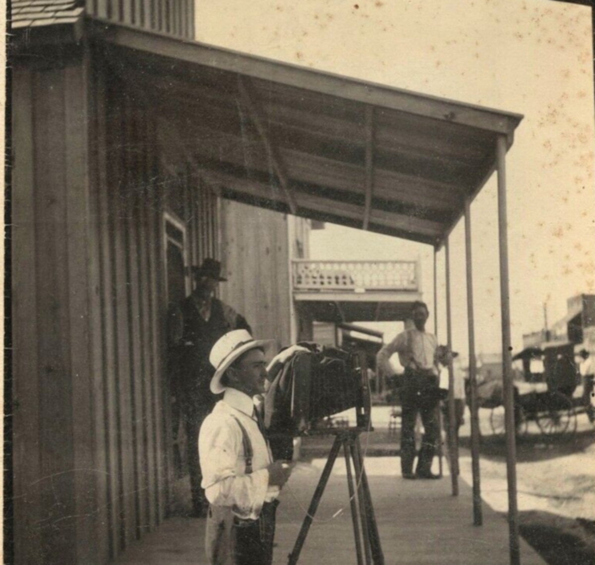 Midland Photographer with Camera on Tripod in 1900