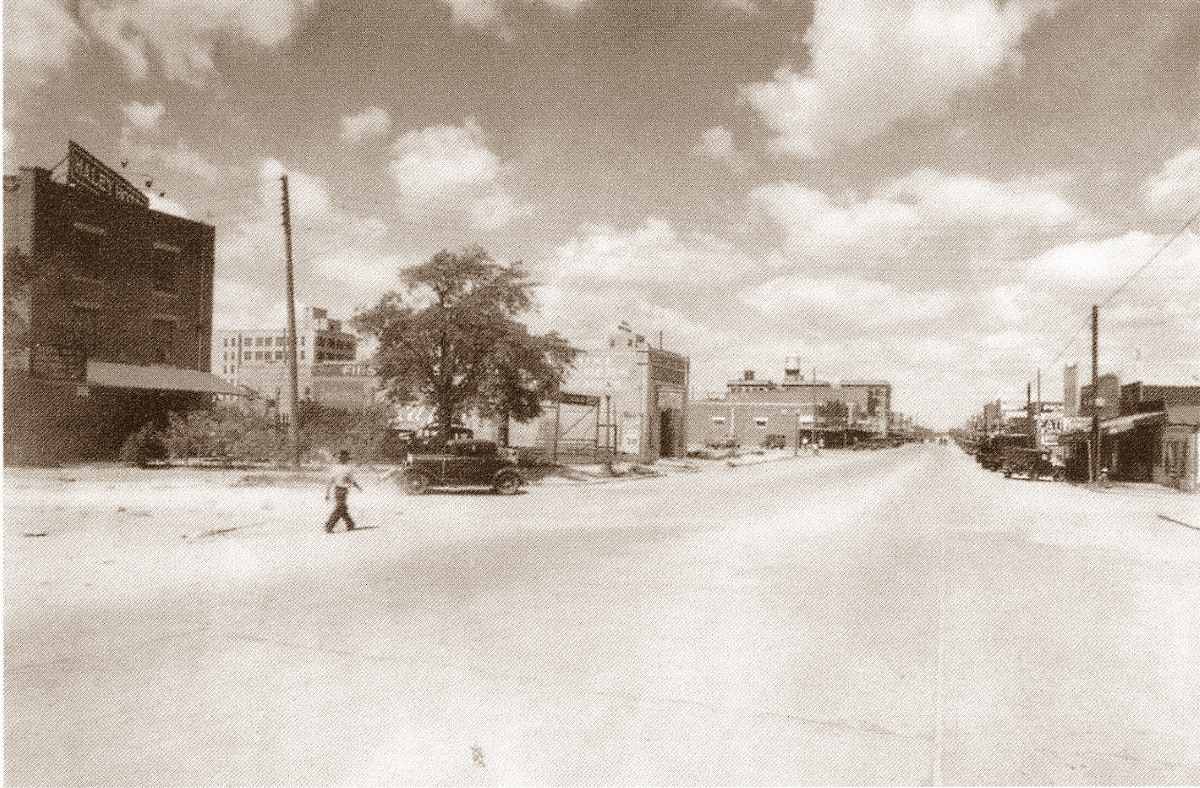 Main Street in Midland Texas in 1920's