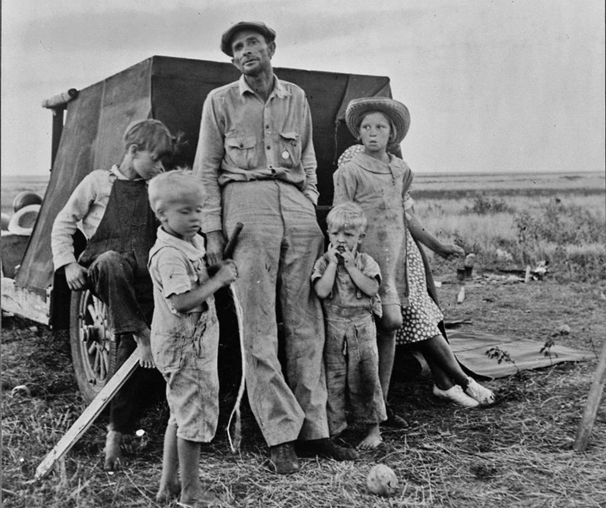 Migrant Family Camp Outside Perryton in 1936
